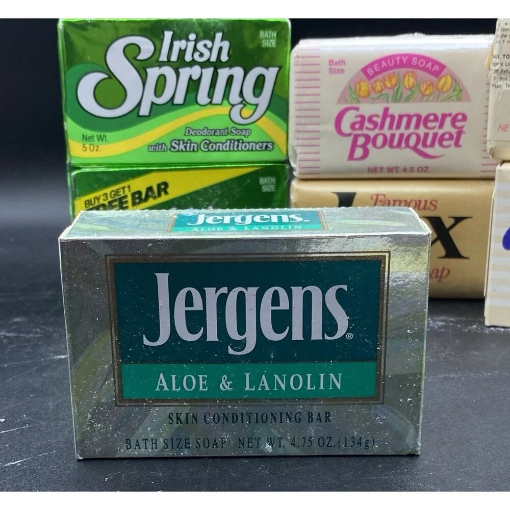 Irish Spring Caress Lux Jergens Cashmere Bouquet LOT 8 READ Vintage New Props